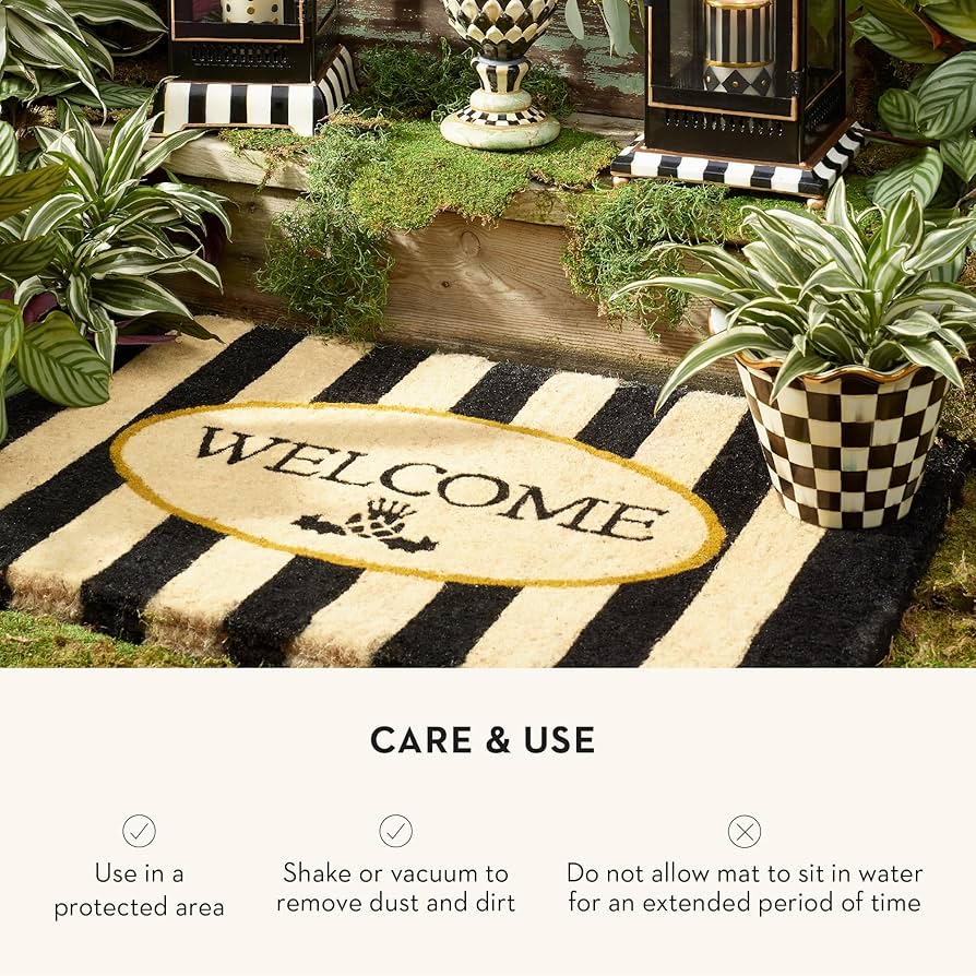 Amazon.com: MACKENZIE-CHILDS Entrance Mat, Decorative Outdoor